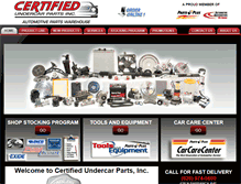 Tablet Screenshot of certifiedundercarparts.com